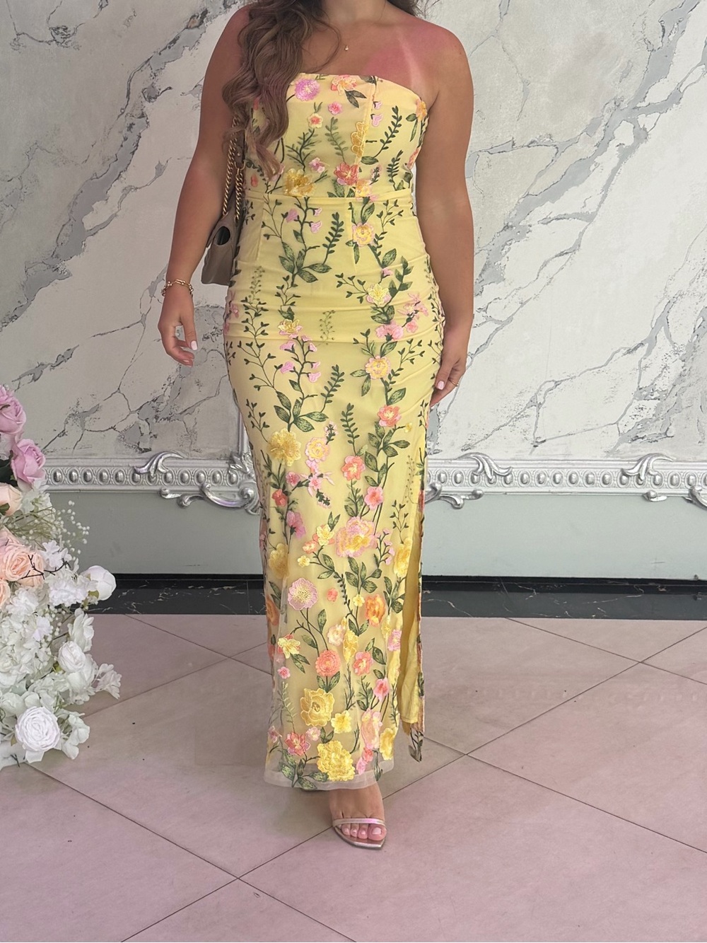 Kamali Boutique Yellow Floral Dress